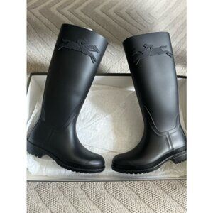 LONGCHAMP - Cheval Rain Boots (Black EU 37)